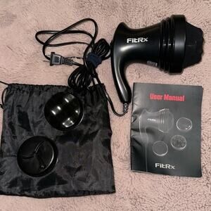 FitRx Handheld Shiatsu Neck & Back Massager with Multiple Speeds & Attachments